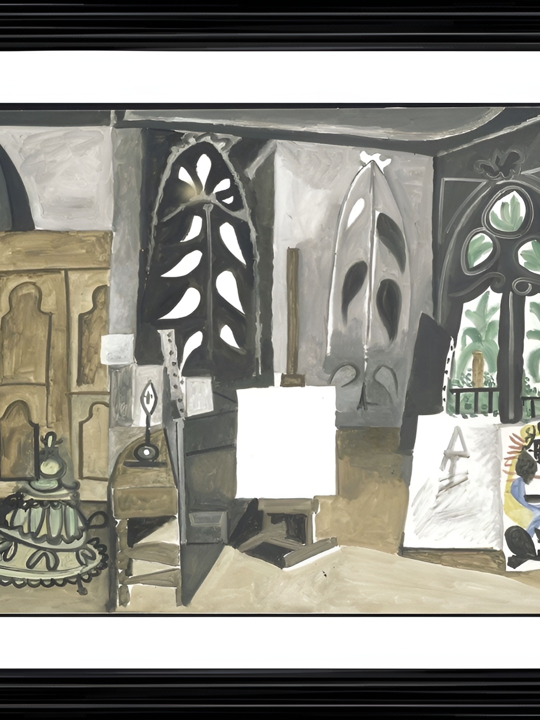 

Adventures India Grey & White Wooden Painting Wall Art