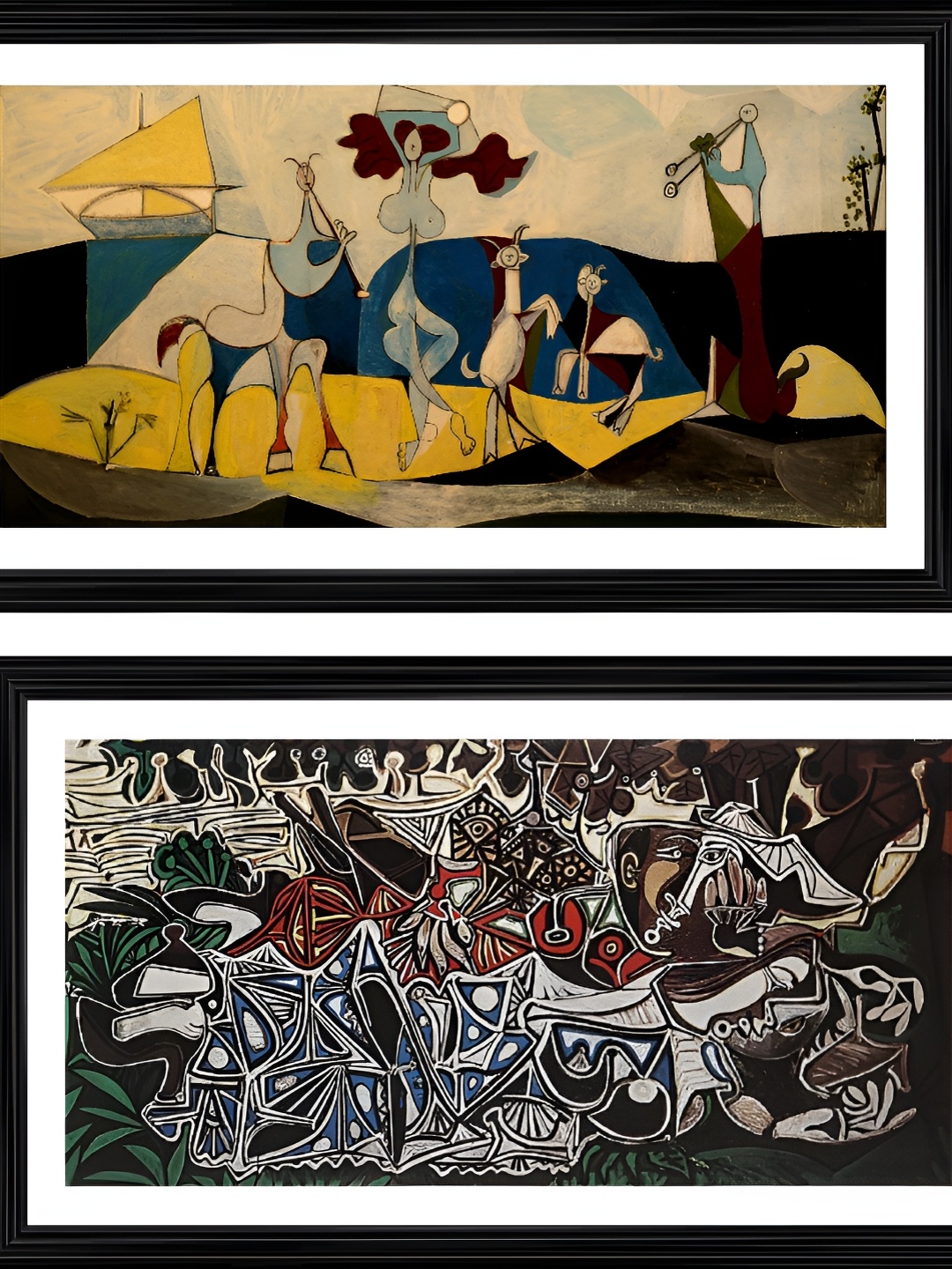 

Adventures India White & Yellow 2 Piece Wooden Painting Wall Art