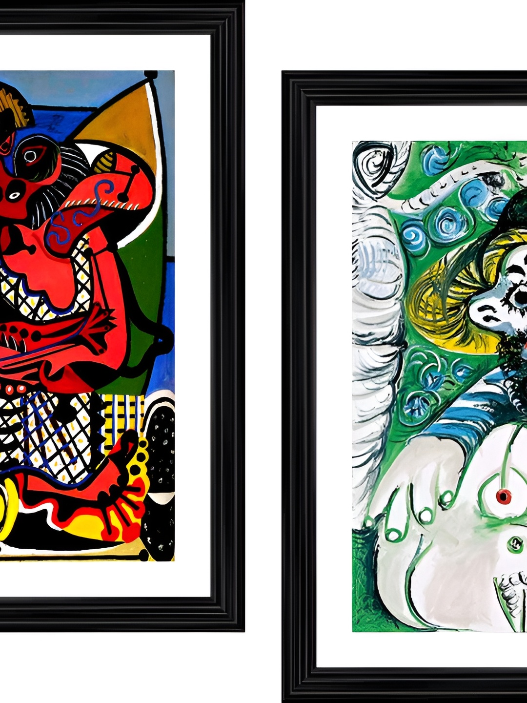 

Adventures India Red & Green 2 Pieces Wooden Painting Wall Arts
