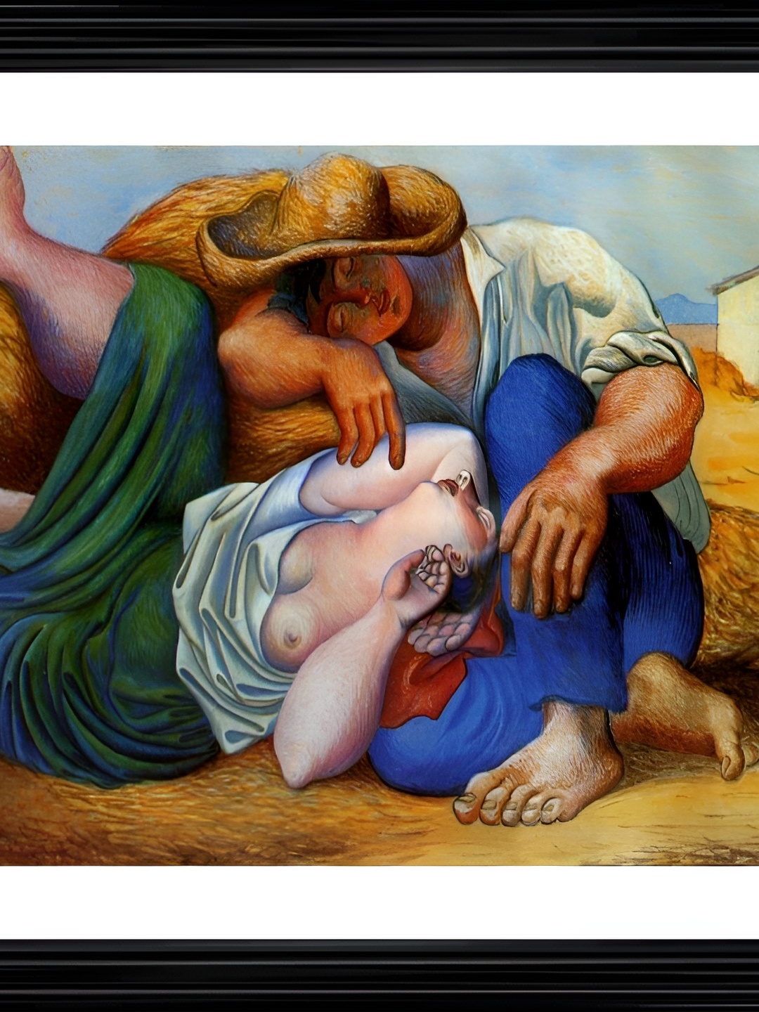 

Adventures India Blue & Beige Wooden Painting Wall Art