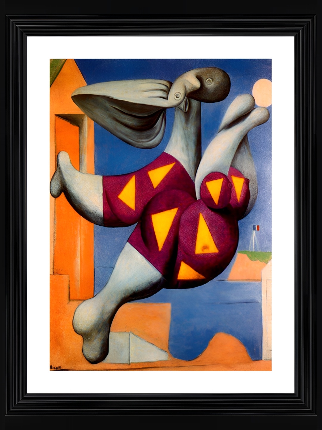 

Adventures India Blue & Orange Wooden Painting Wall Art