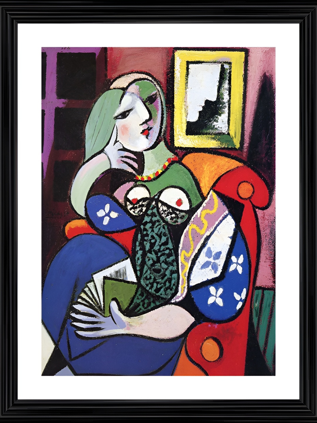 

Adventures India Red & White Abstract Wooden Wall Art