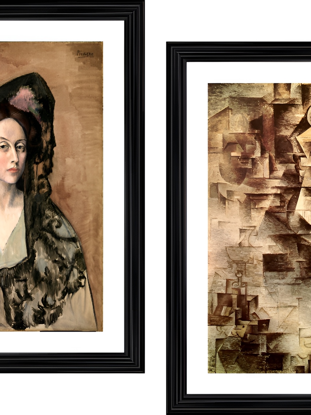 

Adventures India Black & White 2 Pieces Wooden Painting Wall Art