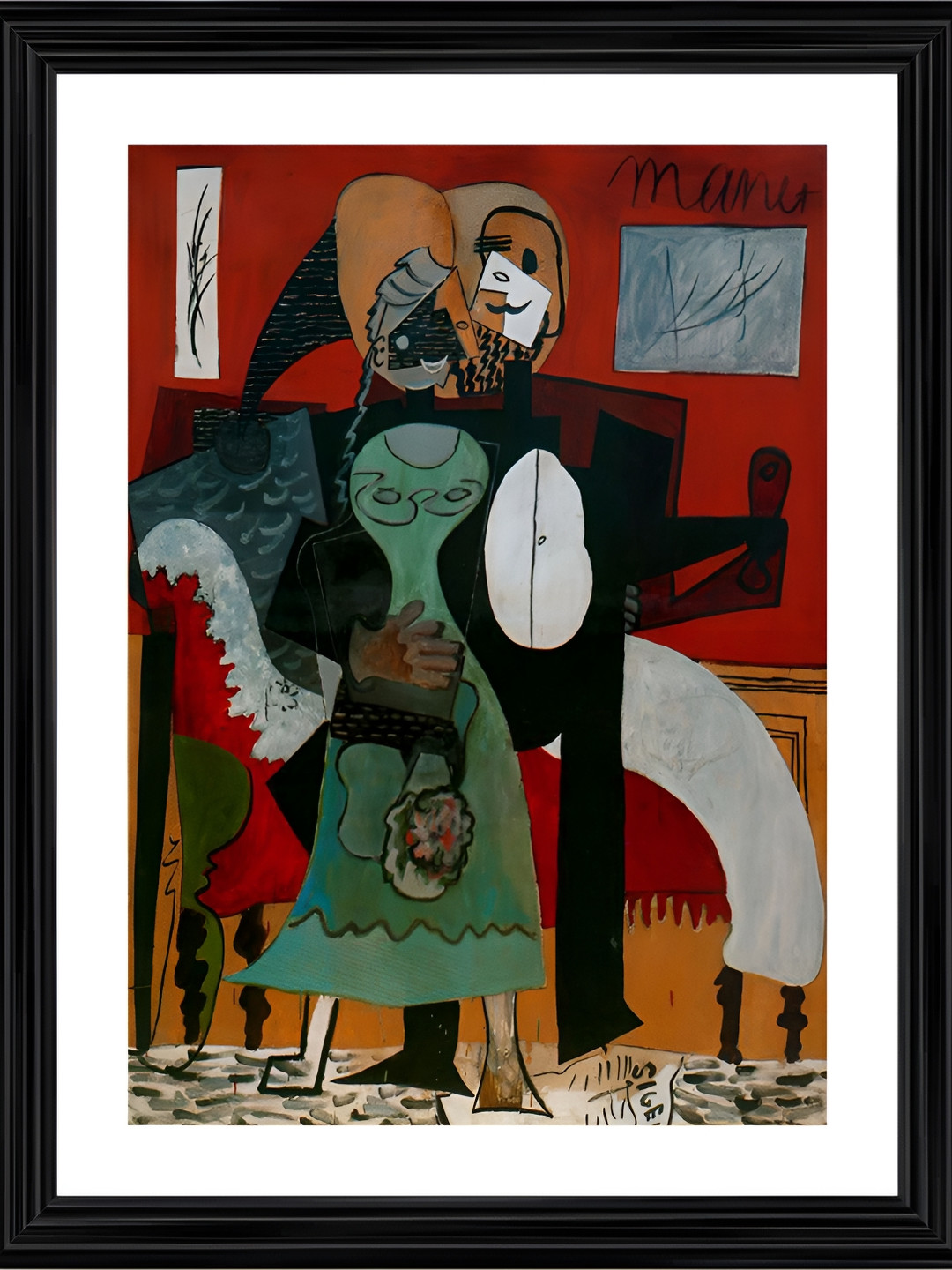

Adventures India Red & Green A Famous Painting by Pablo Picasso Wooden Wall Paintings
