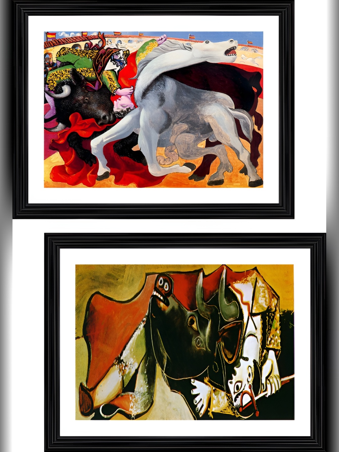 

Adventures India Green & Red 2 Pieces Abstract Wooden Wall Arts