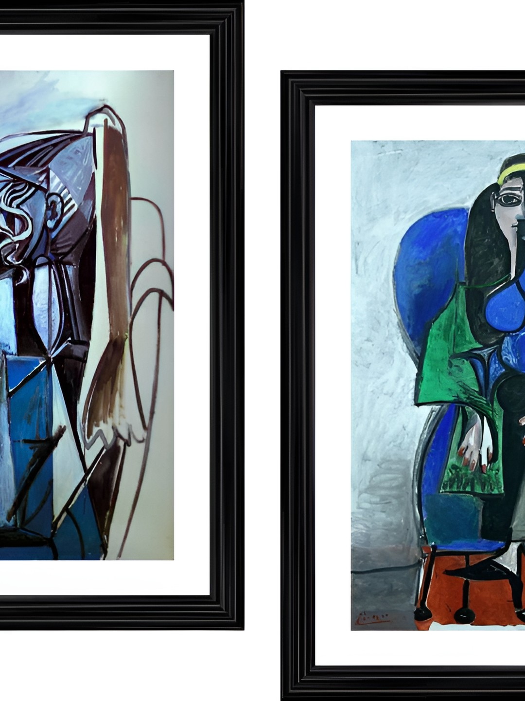 

Adventures India White & Blue Wooden Painting Wall Art