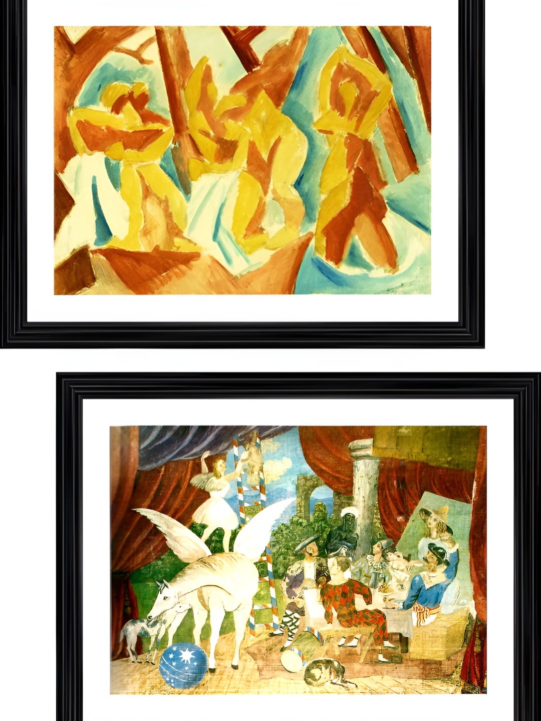 

Adventures India Yellow & Brown 2 Pieces Wooden Painting Wall Art
