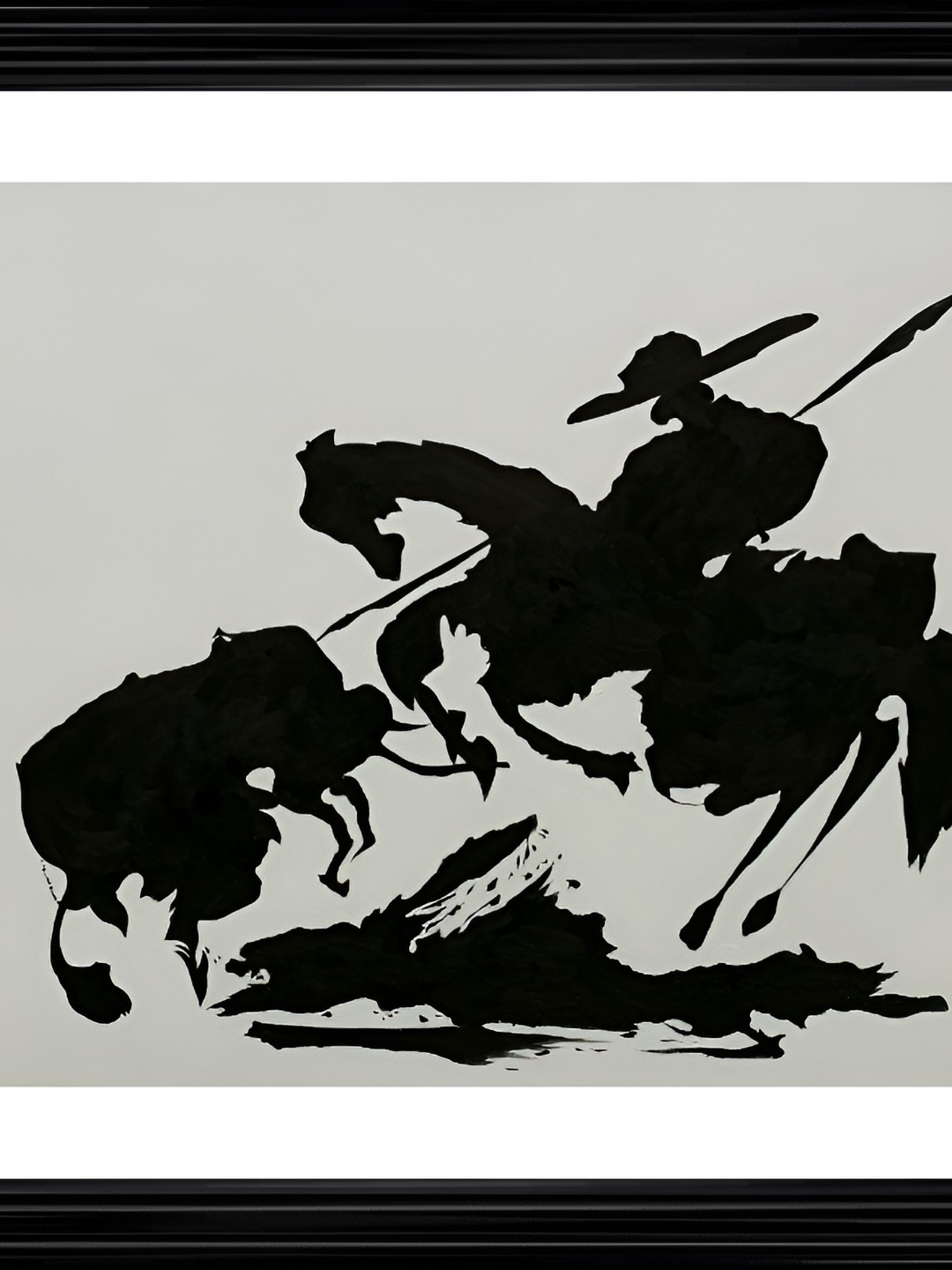 

Adventures India Black & Grey Wooden Painting Wall Art