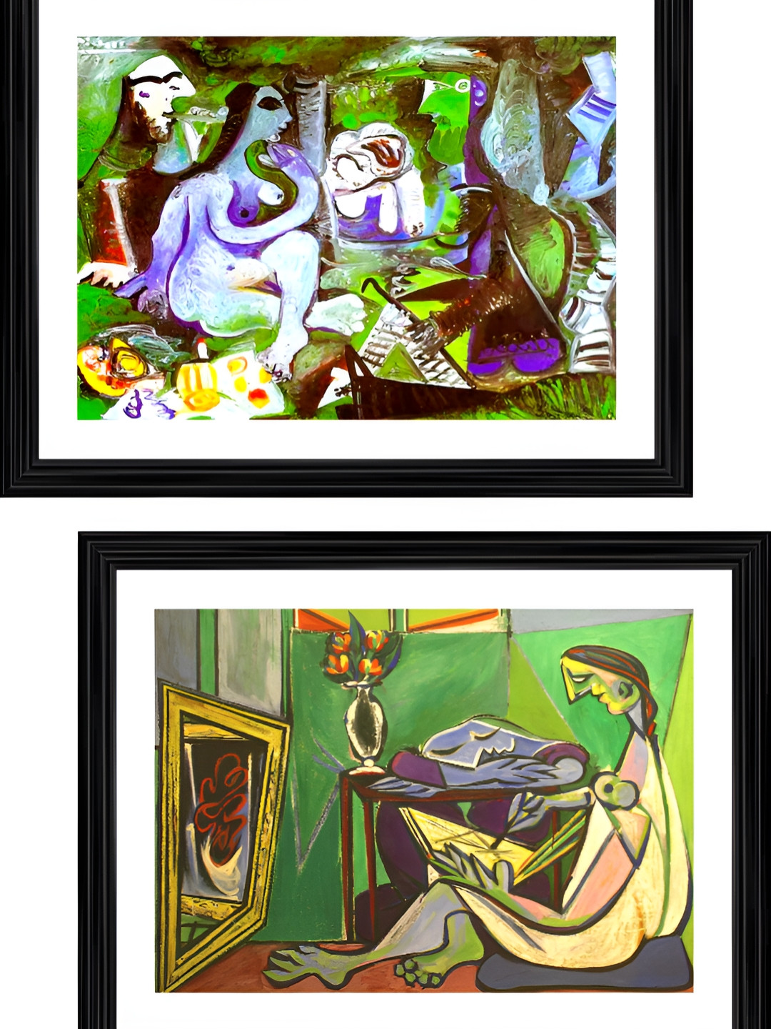 

Adventures India Green & Brown 2 Pieces Wooden Painting Wall Art
