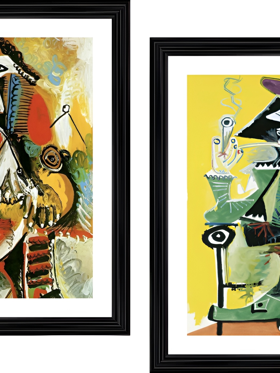 

Adventures India Yellow & Green 2 Pieces Wooden Wall Paintings