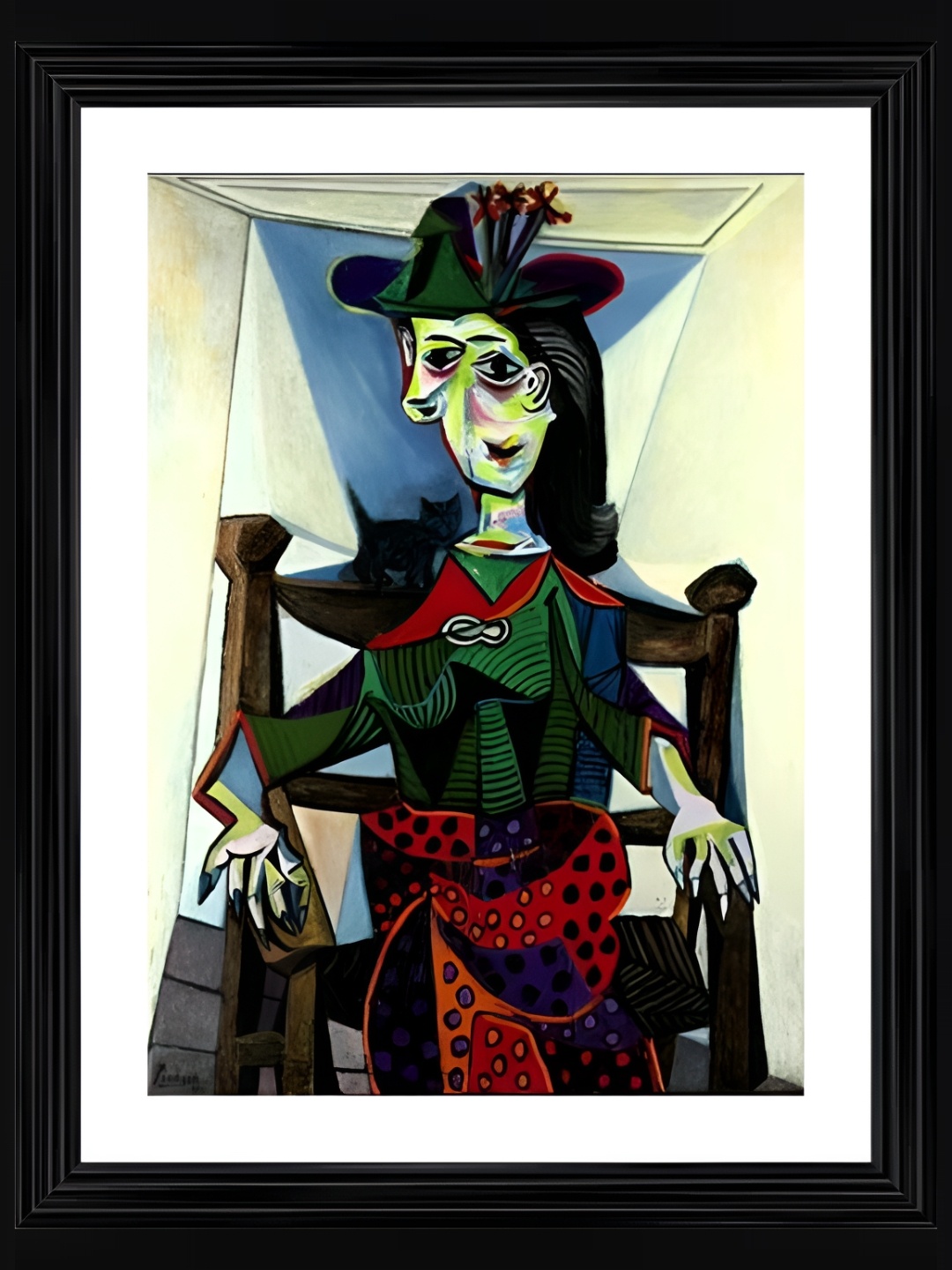 

Adventures India Red & Green Wooden Painting Wall Art