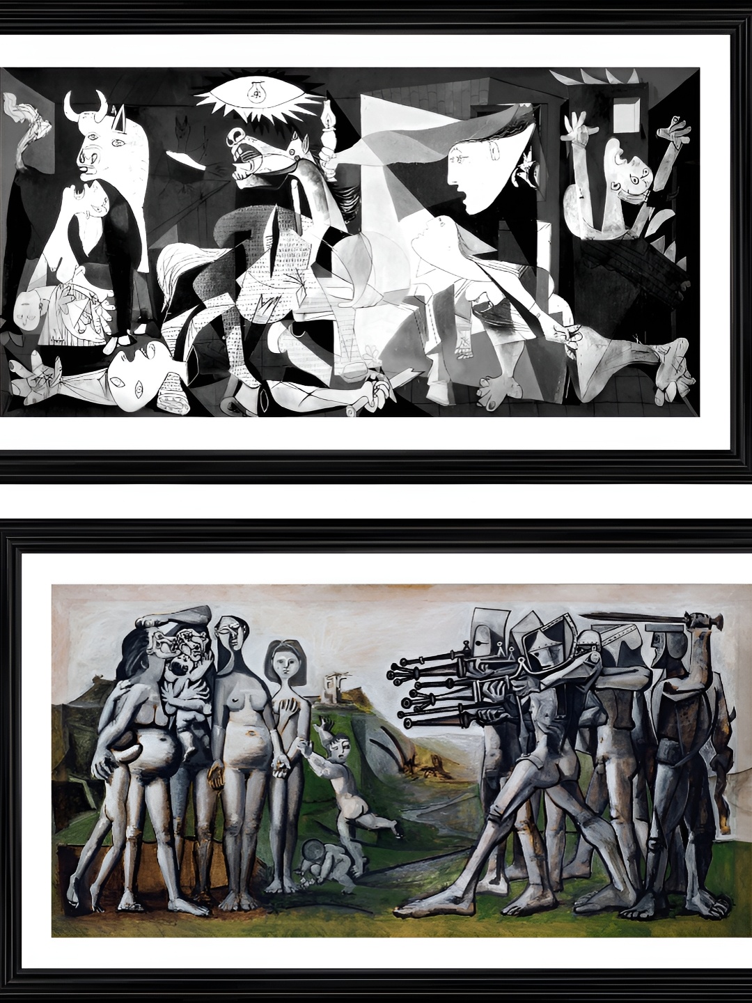 

Adventures India Black & White 2 Pieces Wooden Painting Wall Arts