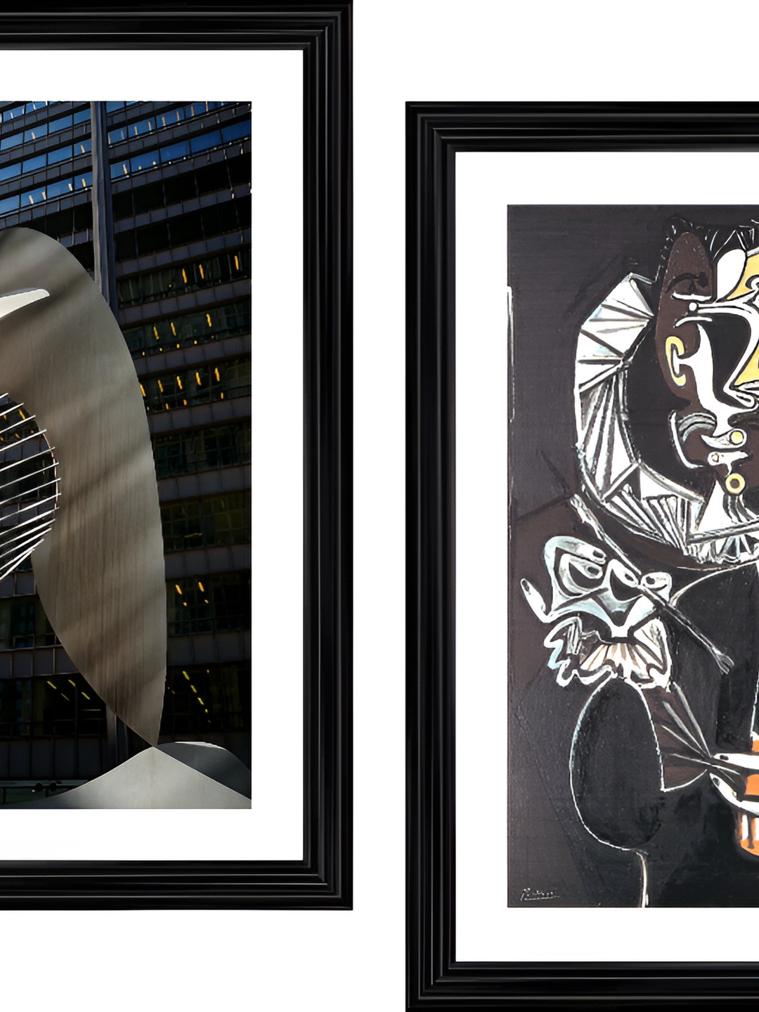 

Adventures India Black & White 2 Pieces Wooden Wall Arts