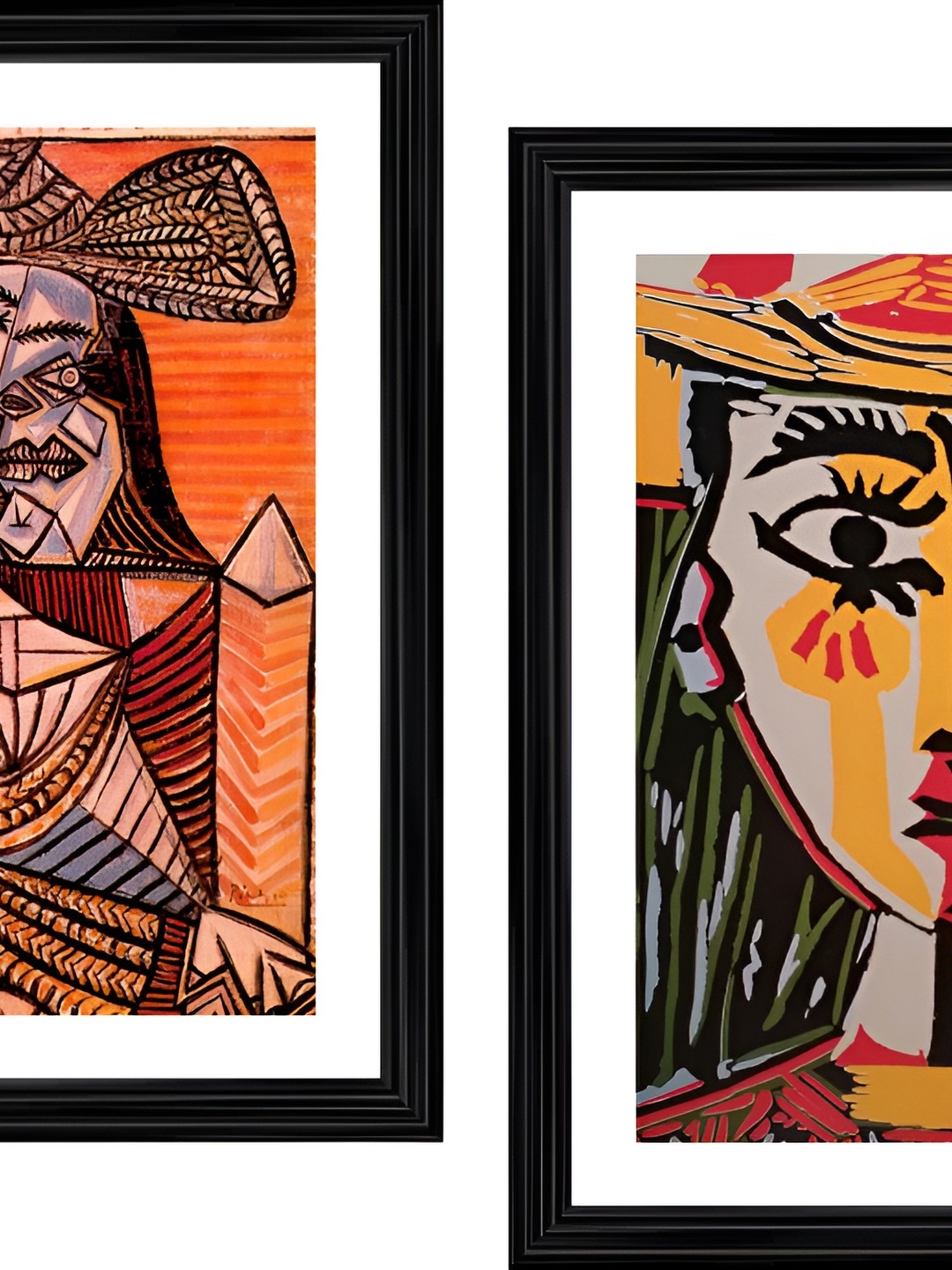 

Adventures India Black & White 2 Pcs Abstract Wooden Wall Arts