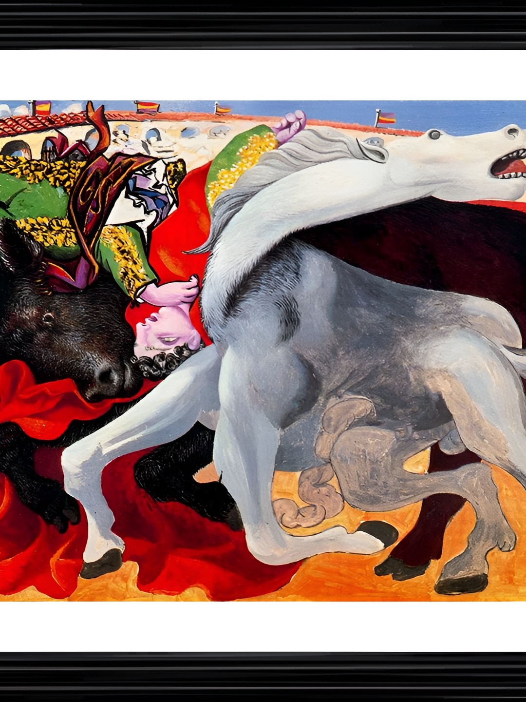 

Adventures India Grey & Red Wooden Painting Wall Art