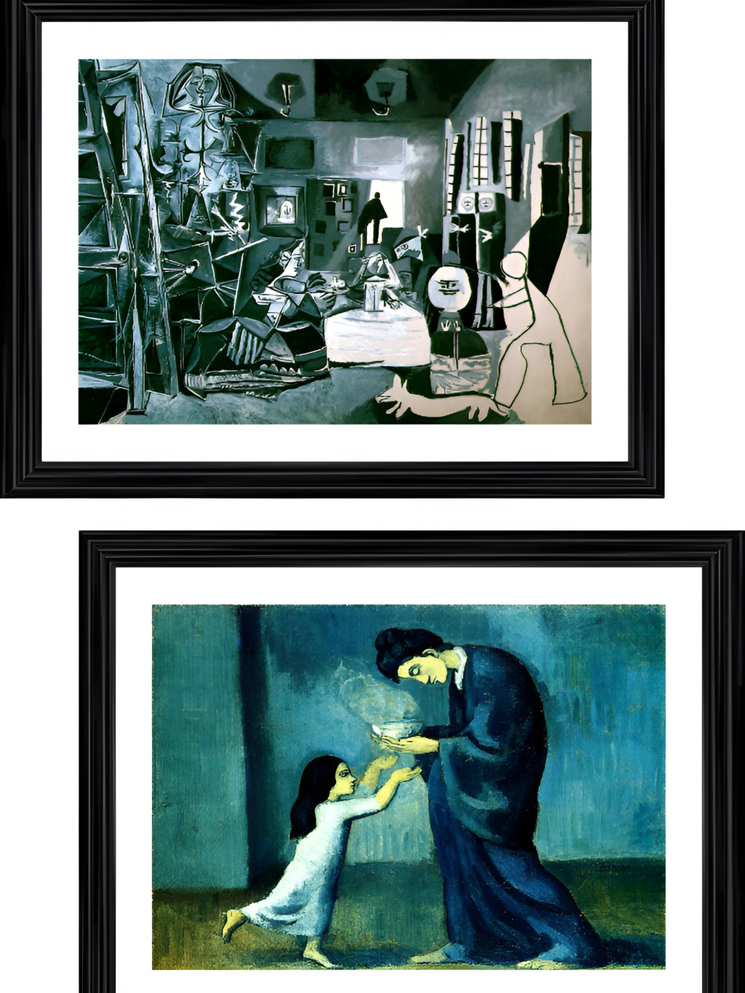 

Adventures India Blue & Grey 2 Pieces Wooden Painting Wall Arts