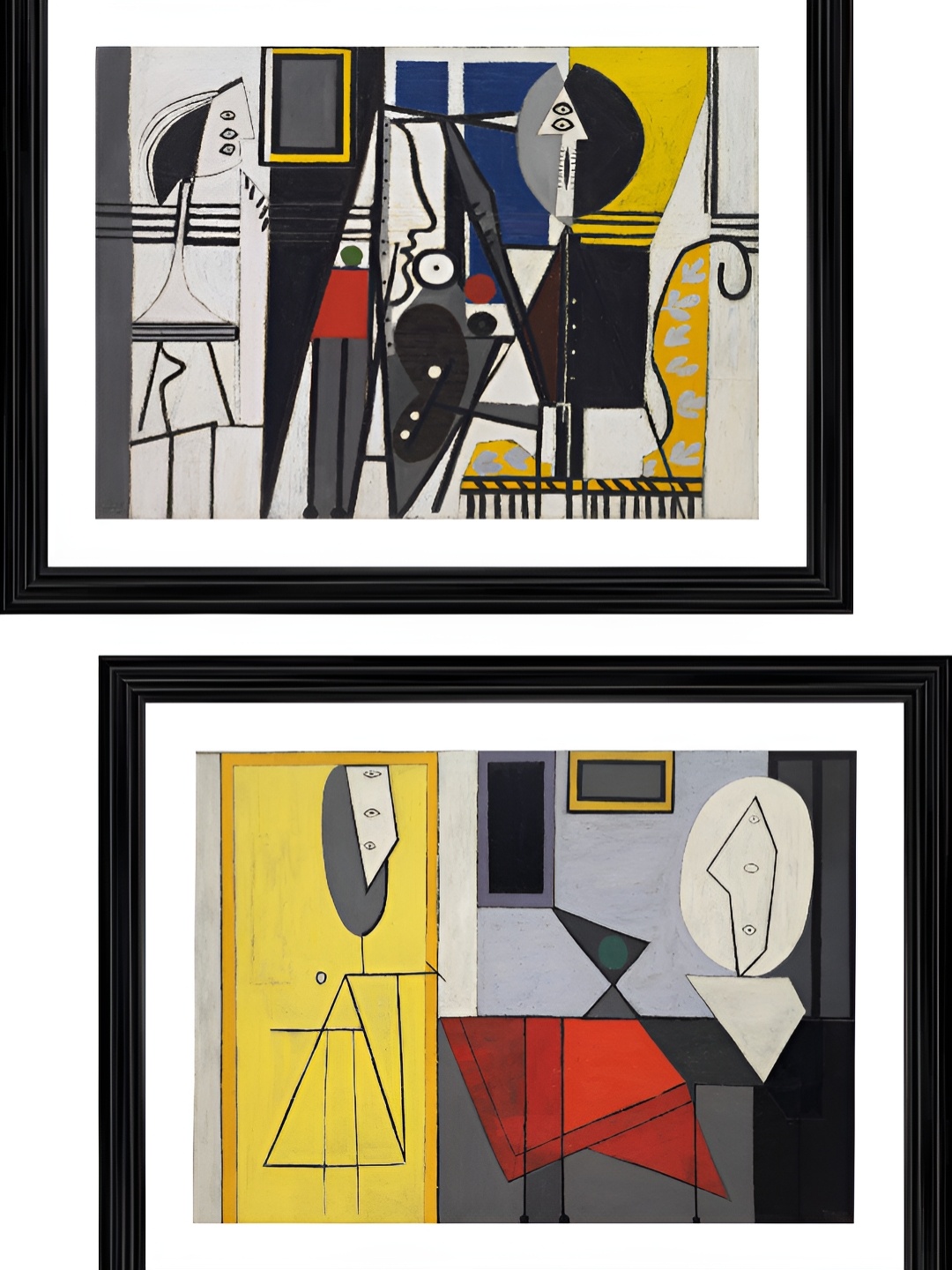 

Adventures India Black & White 2 Pieces Wooden Wall Paintings
