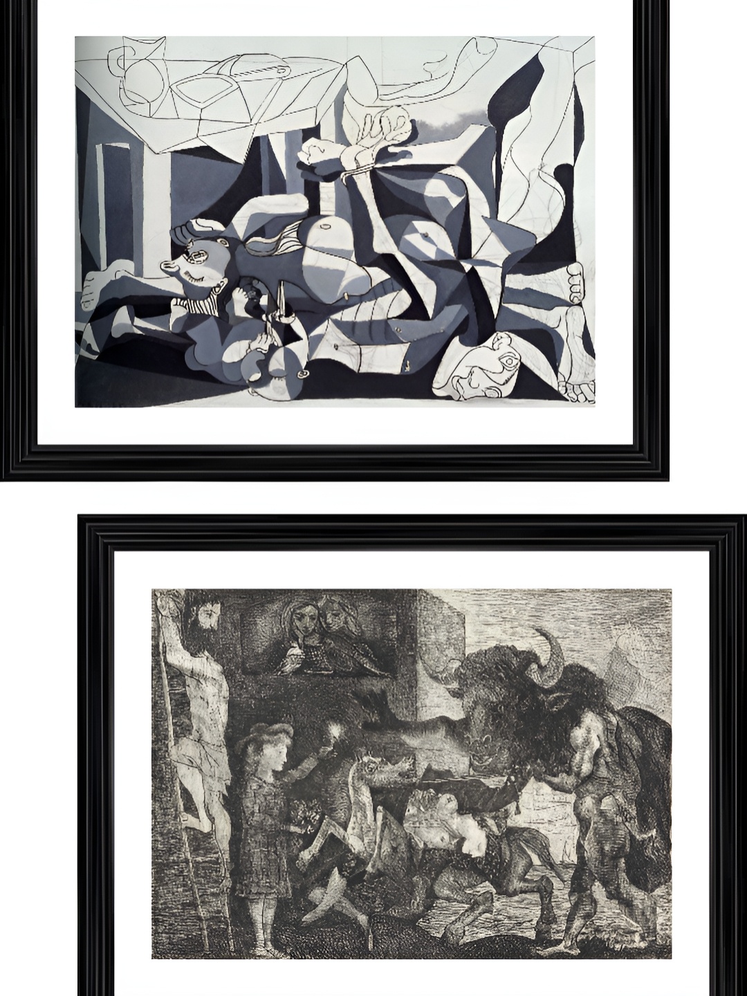

Adventures India White & Black 2 Pieces Wooden Painting Wall Art