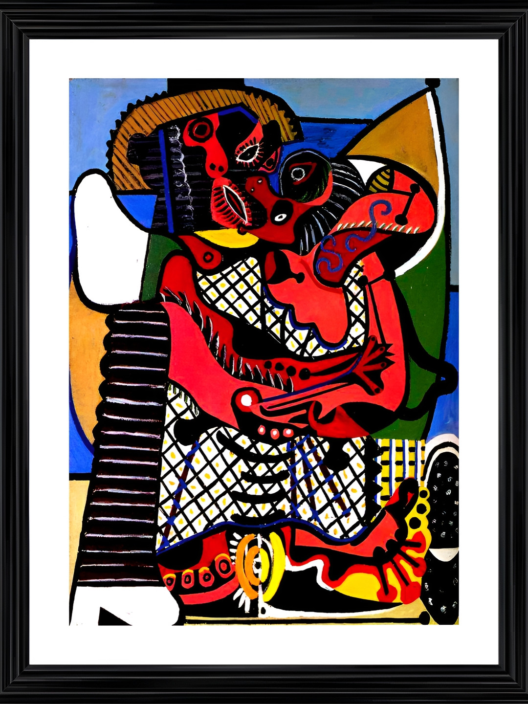 

Adventures India Black & Red Wooden Painting Wall Art