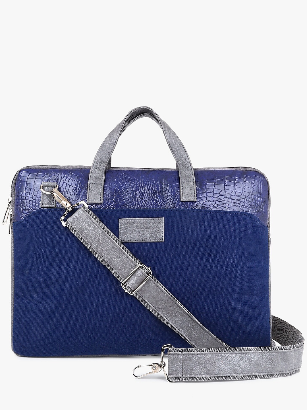 

Trenz Unisex Textured Laptop Bag, Navy blue