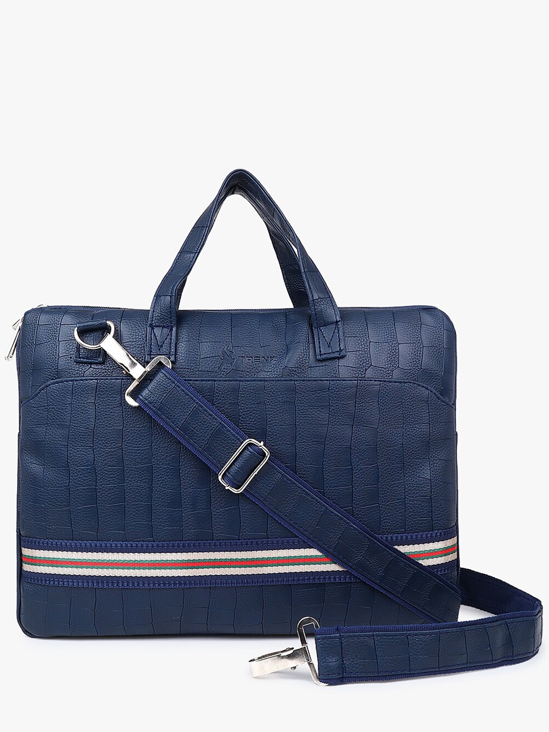 

Trenz Unisex Textured Laptop Bag, Navy blue
