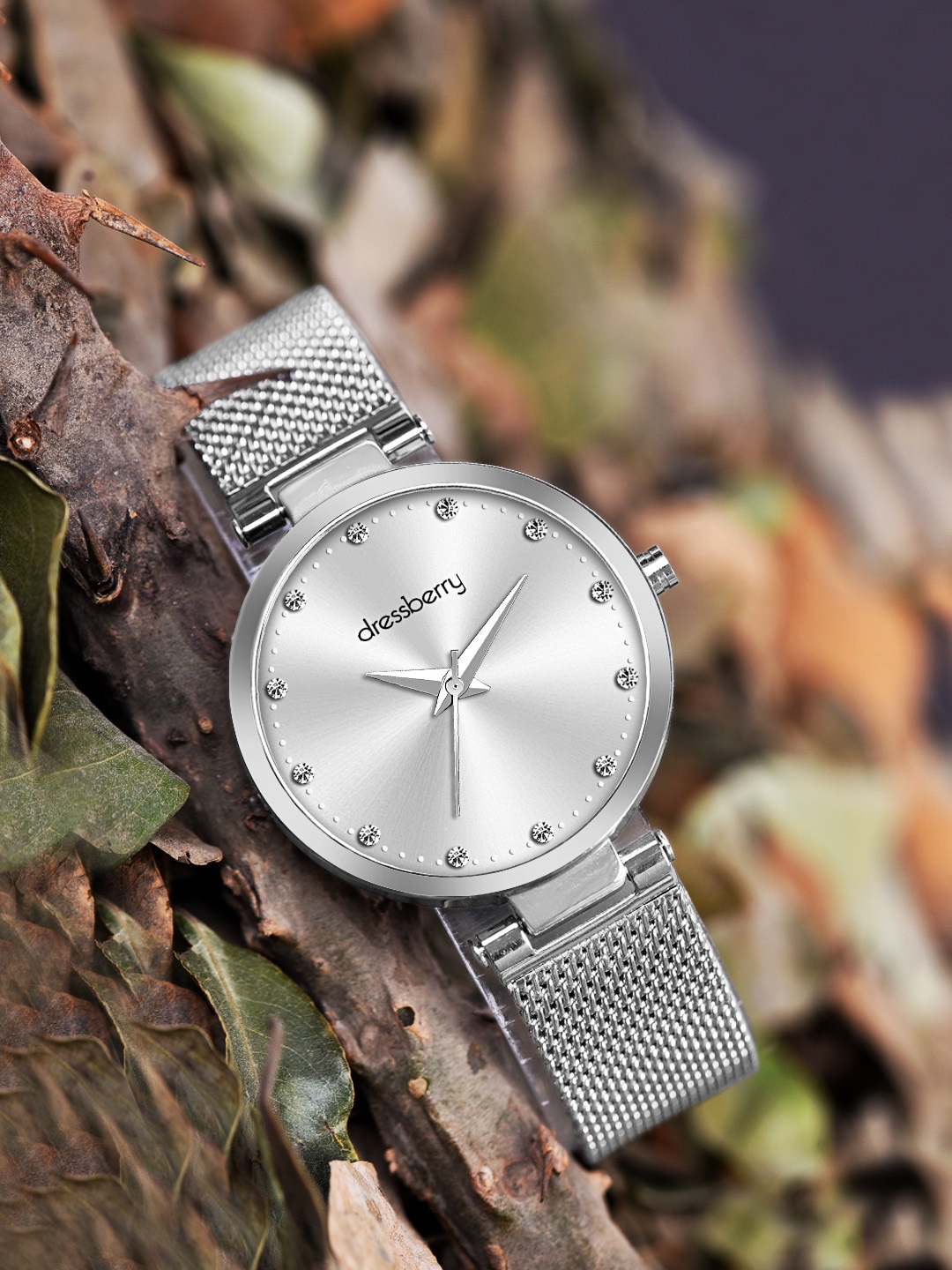 

DressBerry Women Embellished Dial Analogue Watch HOBDB-209-SL-SL, Silver