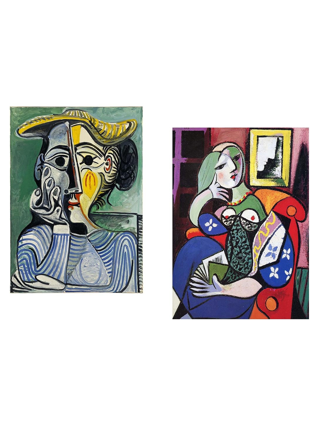 

Adventures India Green & Red 2 Pieces Wooden Paintings Wall Art