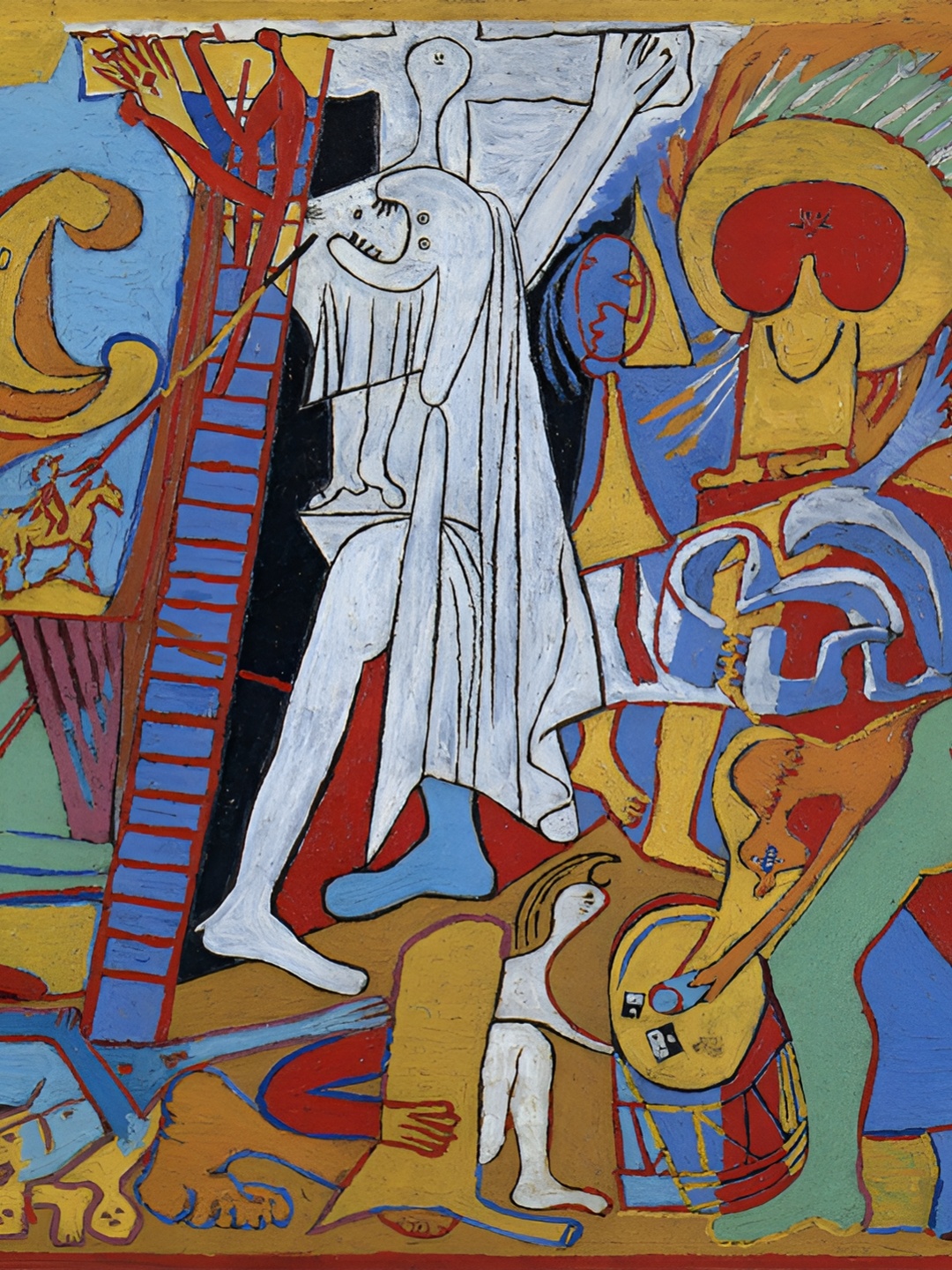 

Adventures India White & Mustard Wooden Wall Art