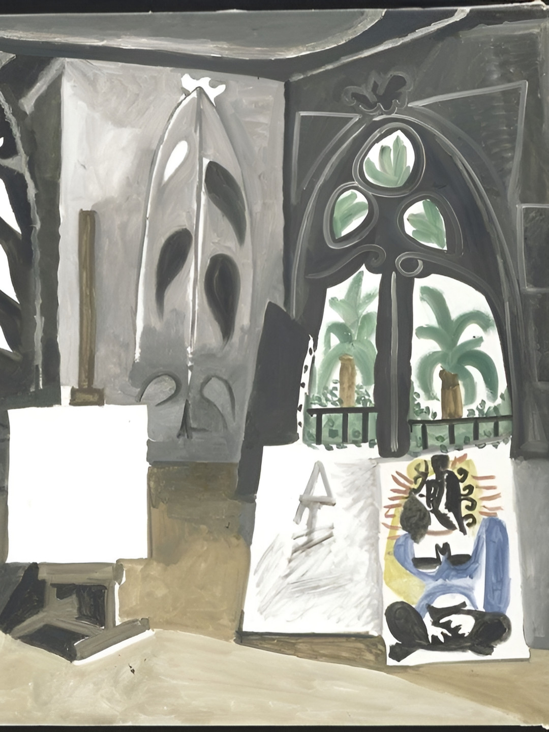 

Adventures India Grey & White The Studio at La Colifornie (1956) Wooden Wall Paintings
