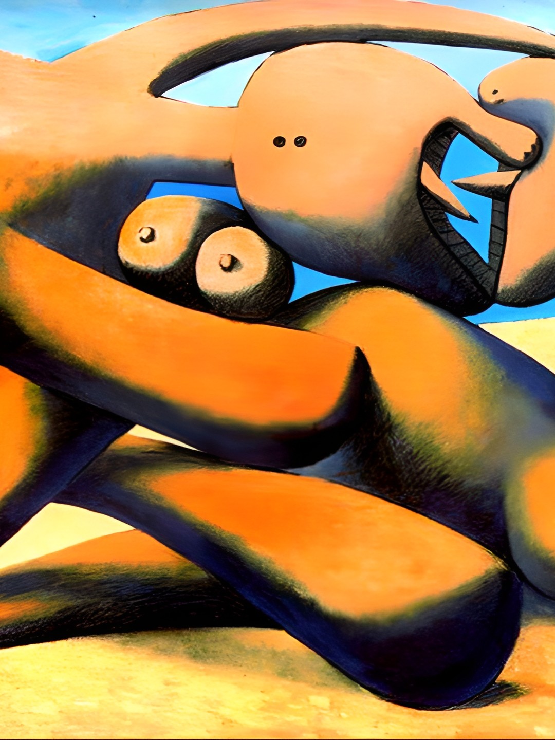 

Adventures India Blue & Orange Wooden Other Wall Painting