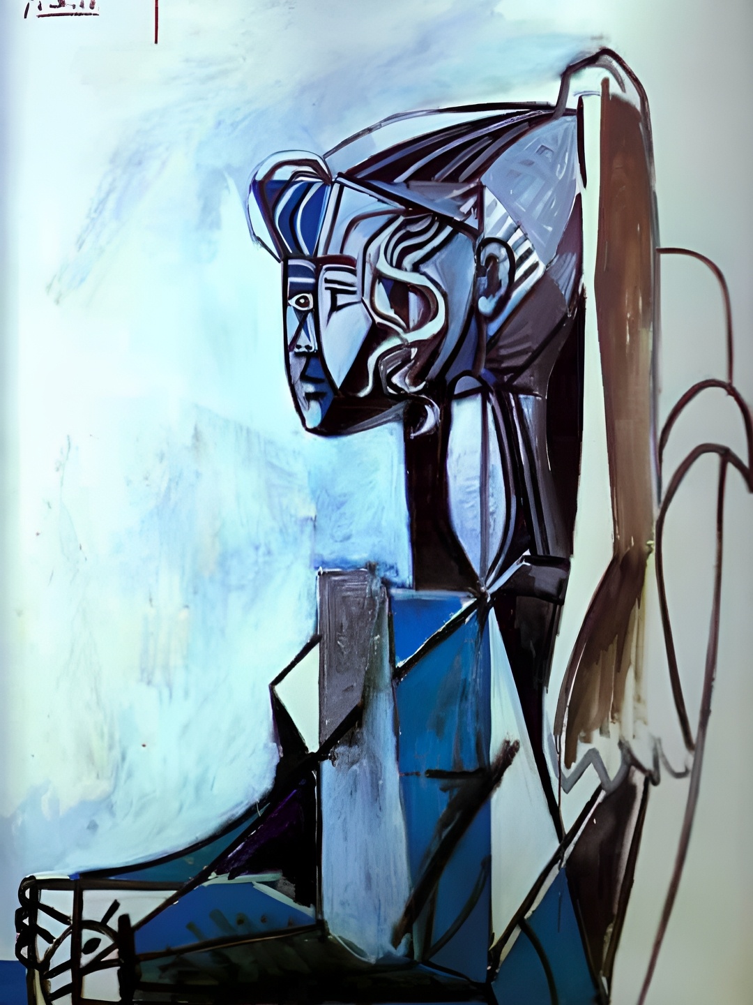 

Adventures India Blue & Brown Wooden Painting Wall Art