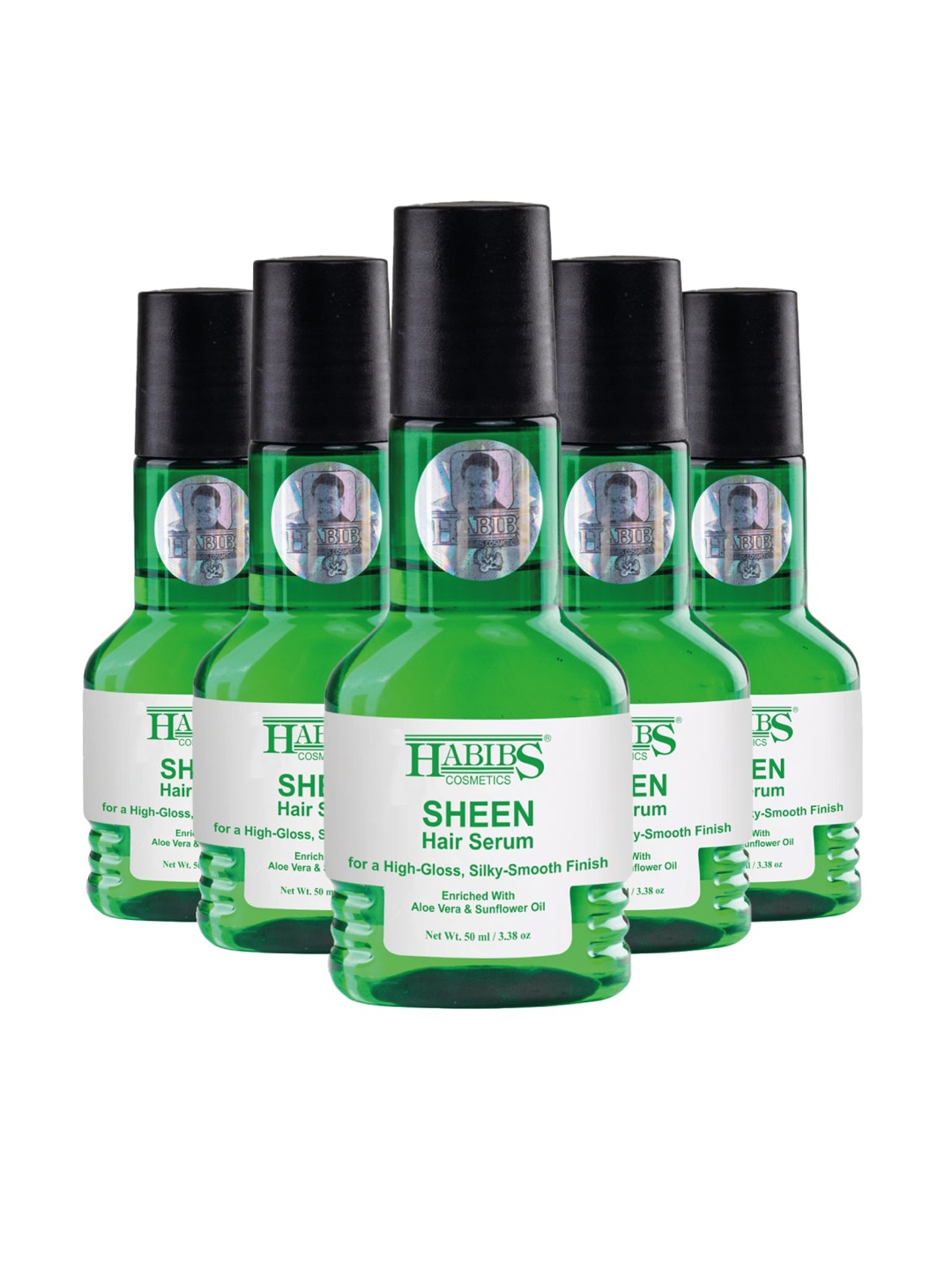 

HABIBS Sheen Set of 5 Serum For Silky Smooth Finish - 50ml Each, Green