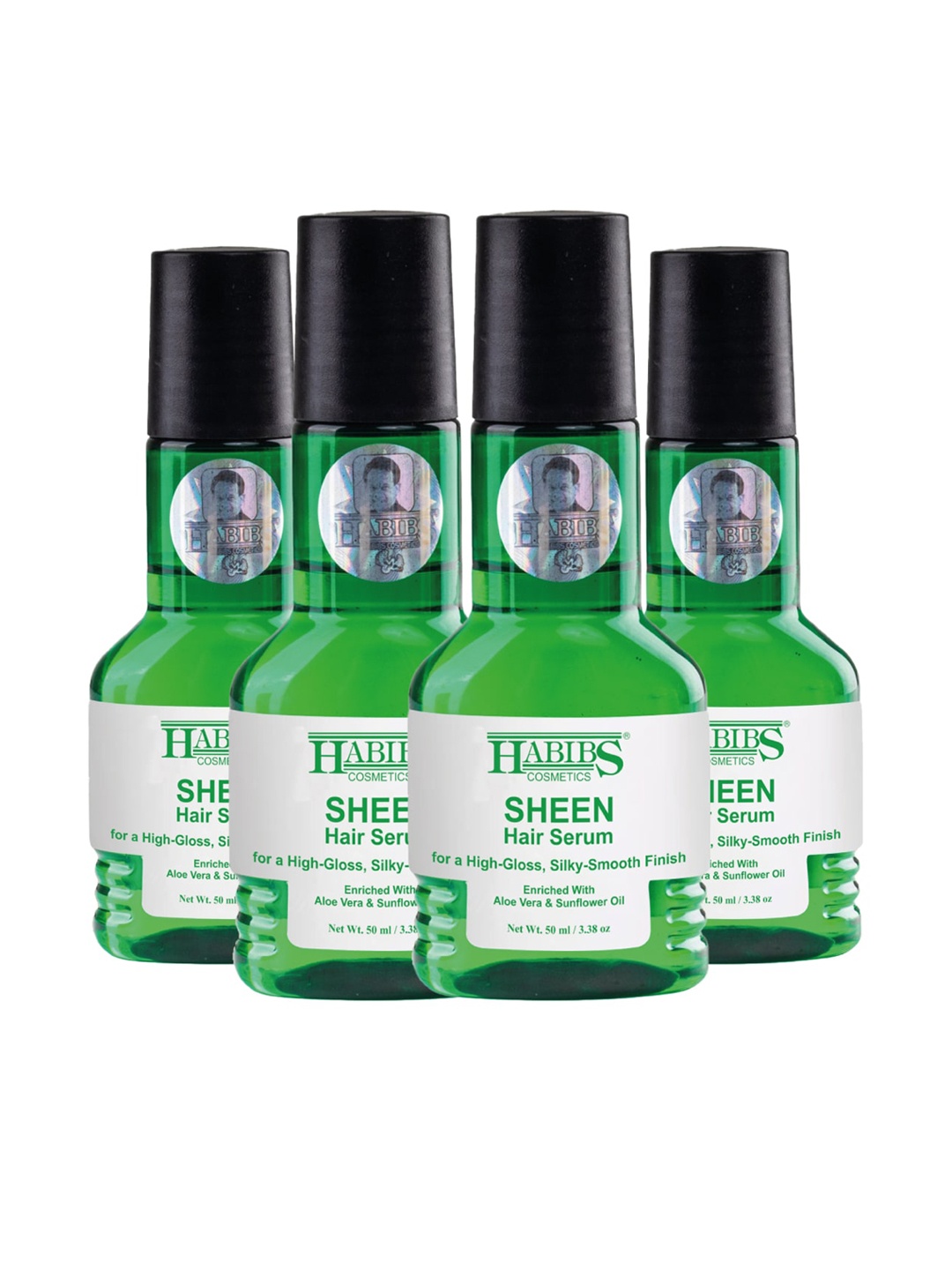 

HABIBS Sheen Set of 4 Hair Serum For Silky Smooth Finish - 50ml Each, Green