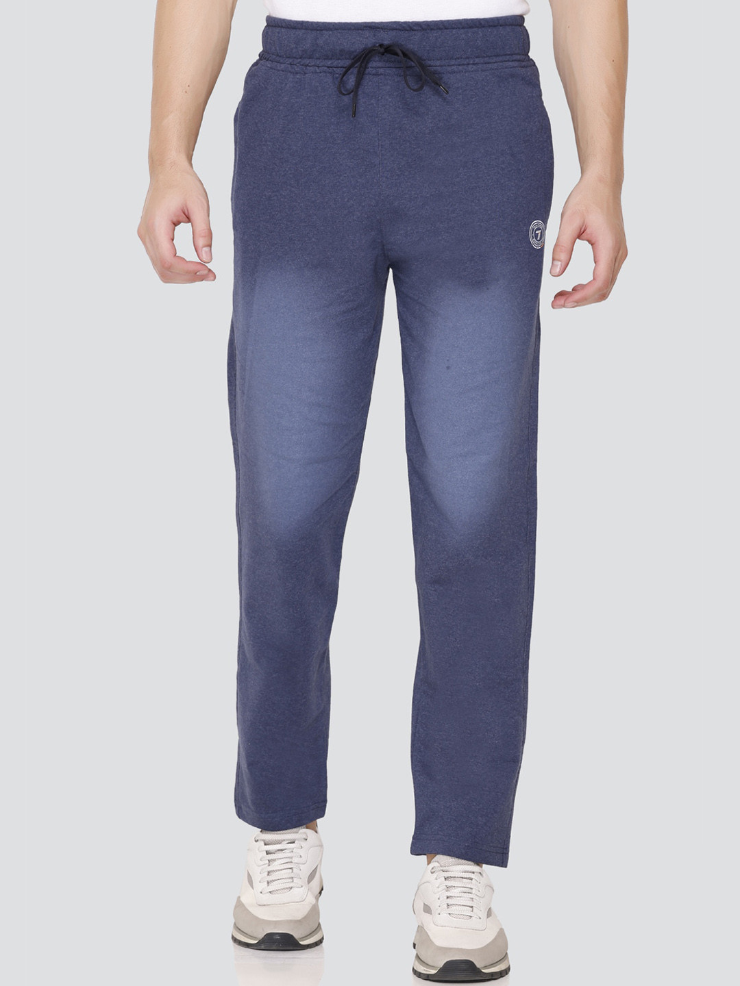 

JINXER Men Cotton Mid Rise Track Pant, Blue