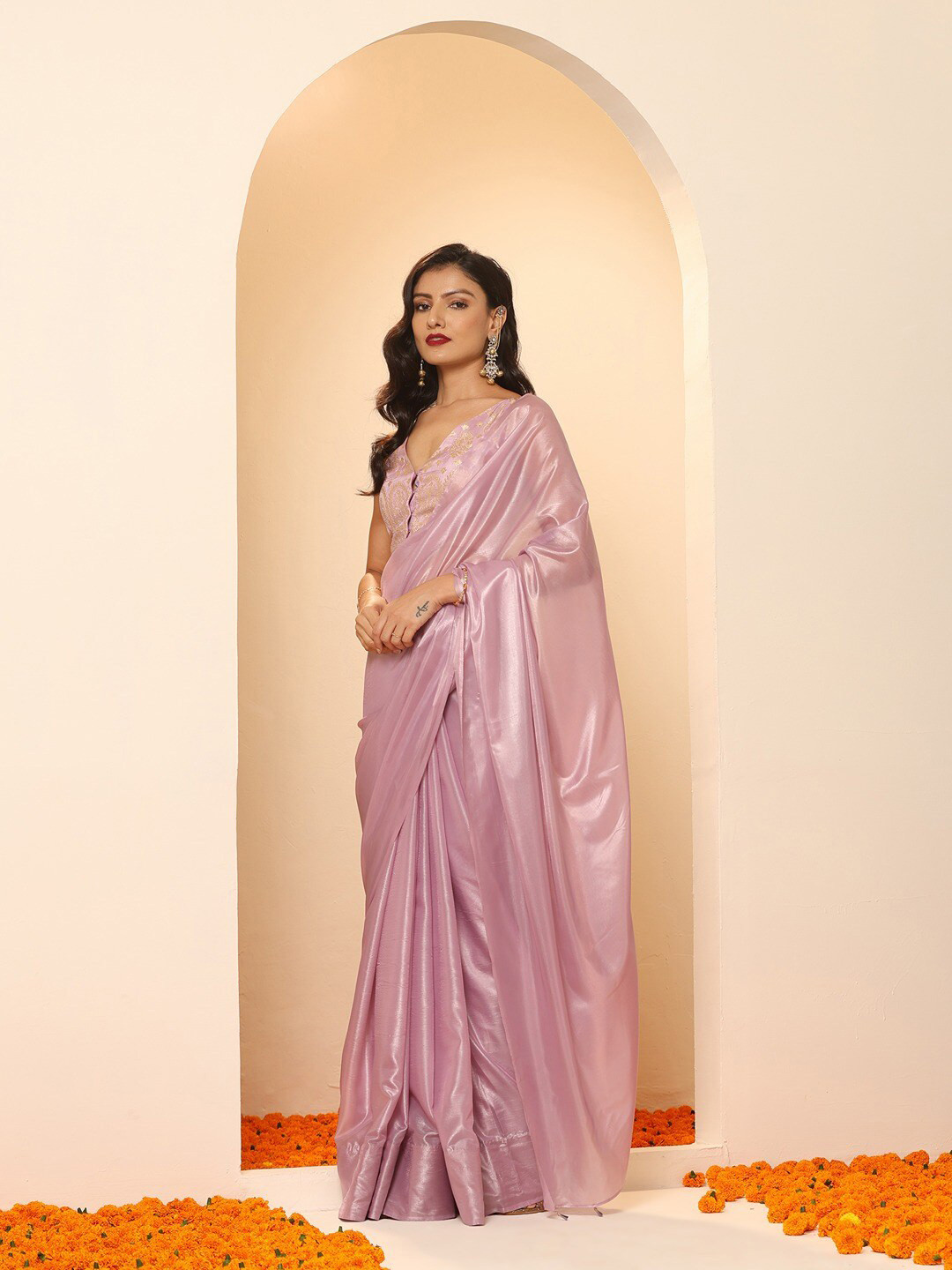 

Swtantra Art Silk Saree, Lavender