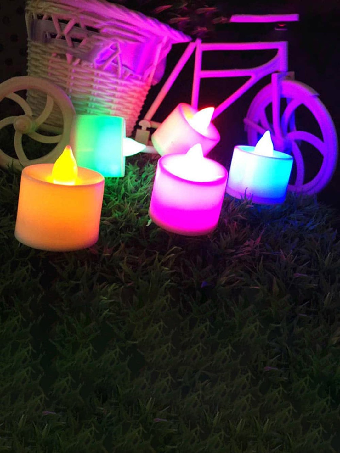 

Crazy Sutra Red & Blue 12 Pieces LED Tea Light Candles, White