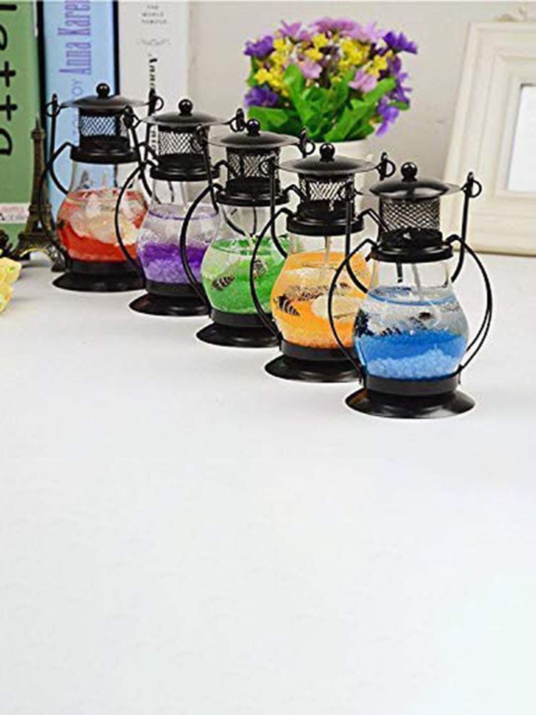 

Crazy Sutra Black & Blue Lantern Jar Candles, Transparent
