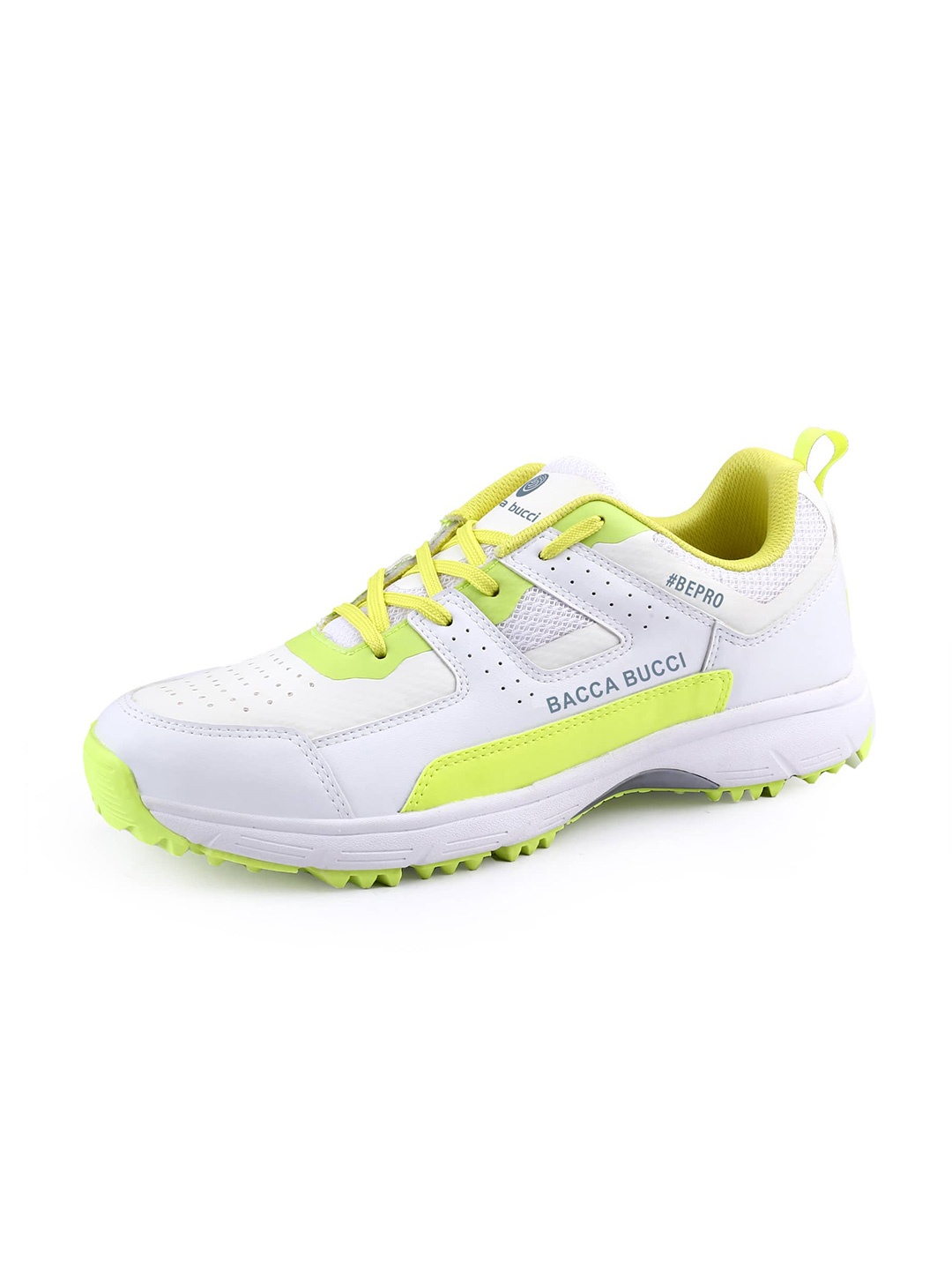 

bacca bucci Men Round Toe WicketWings Cricket Shoes, White