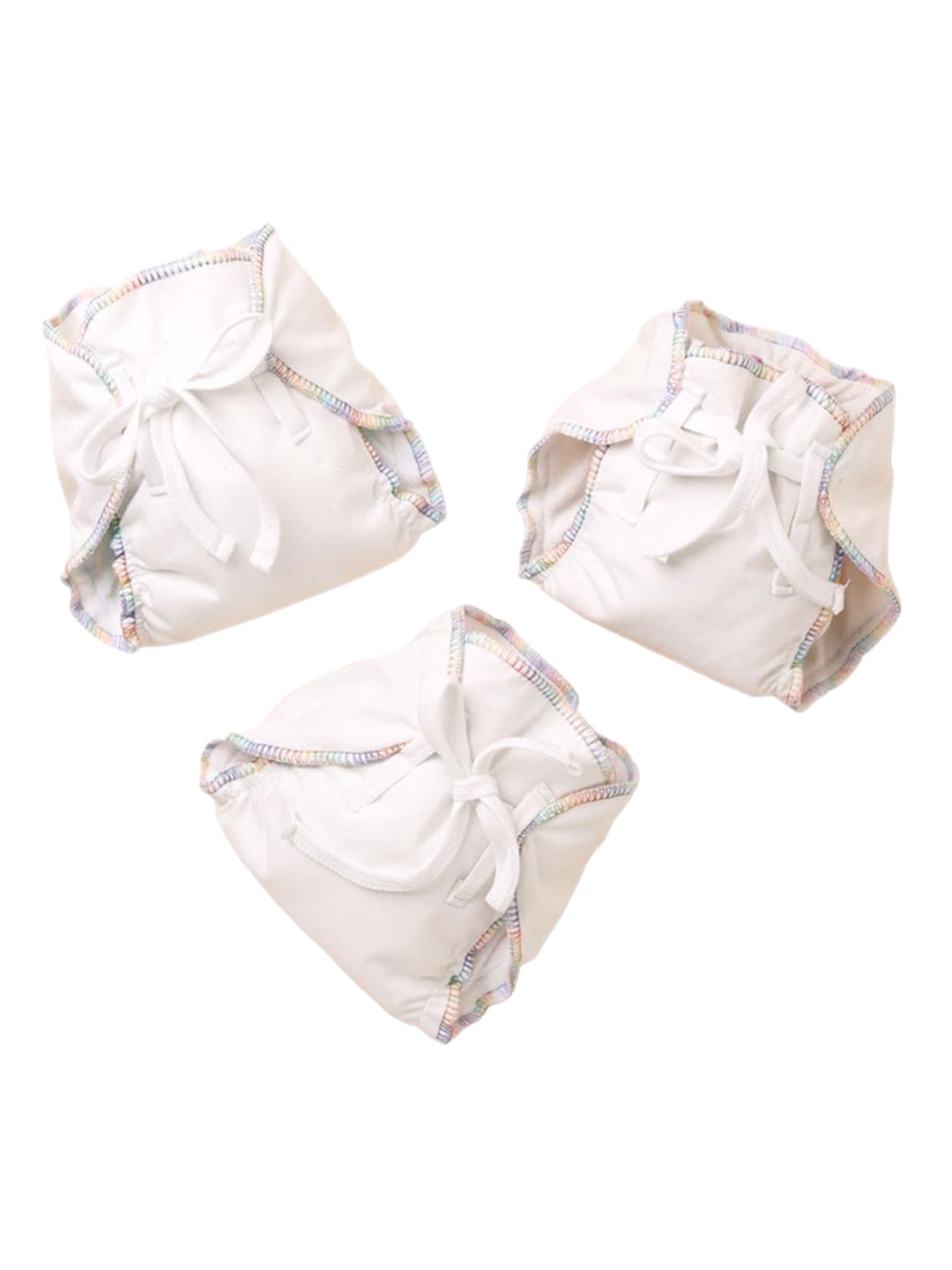 

SuperBottoms Premium Set Of 3 Muslin Dryfeel Langot, White