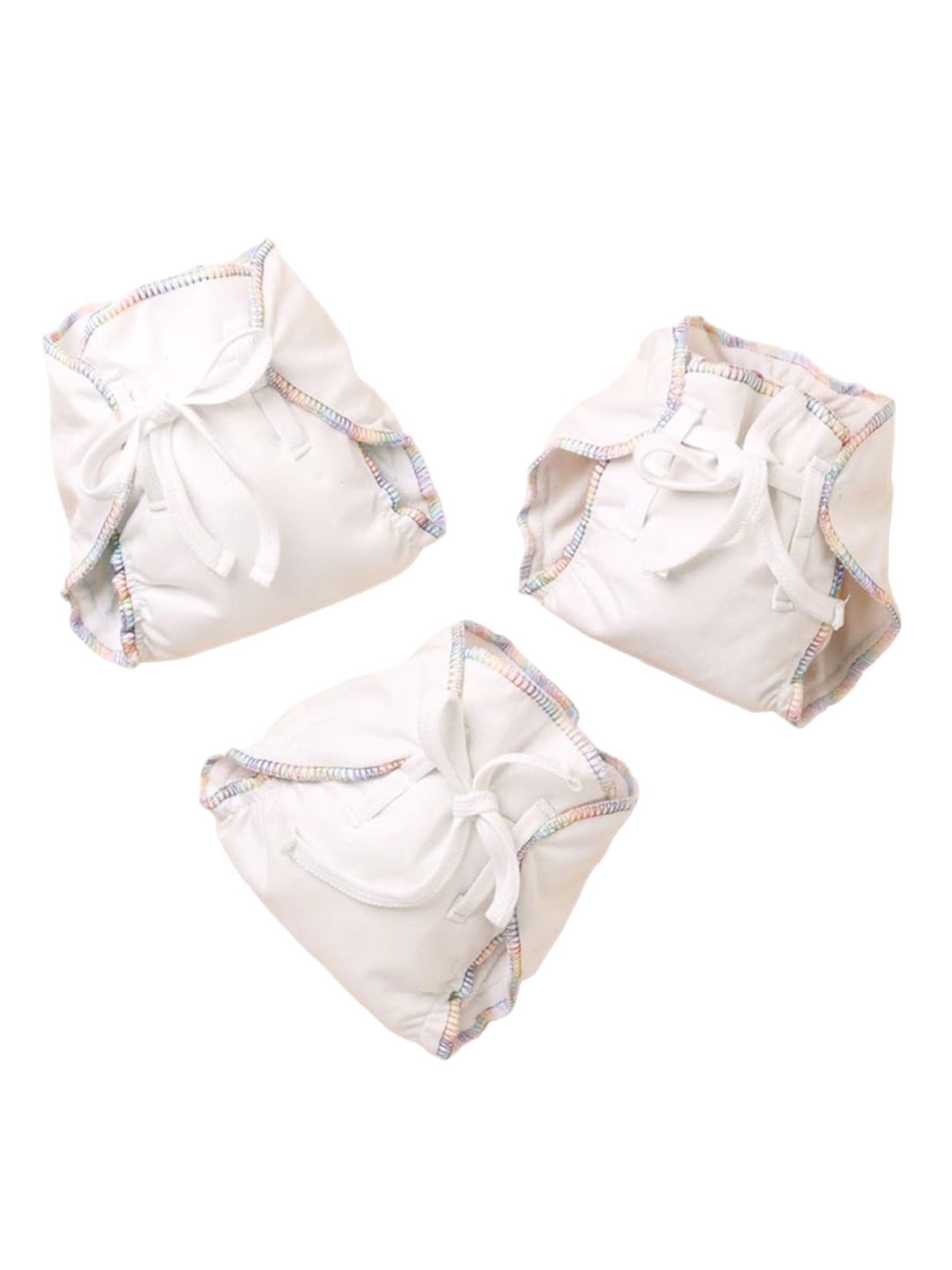 

SuperBottoms Premium Set Of 3 Muslin Dryfeel Langot - 0-9m Small, White