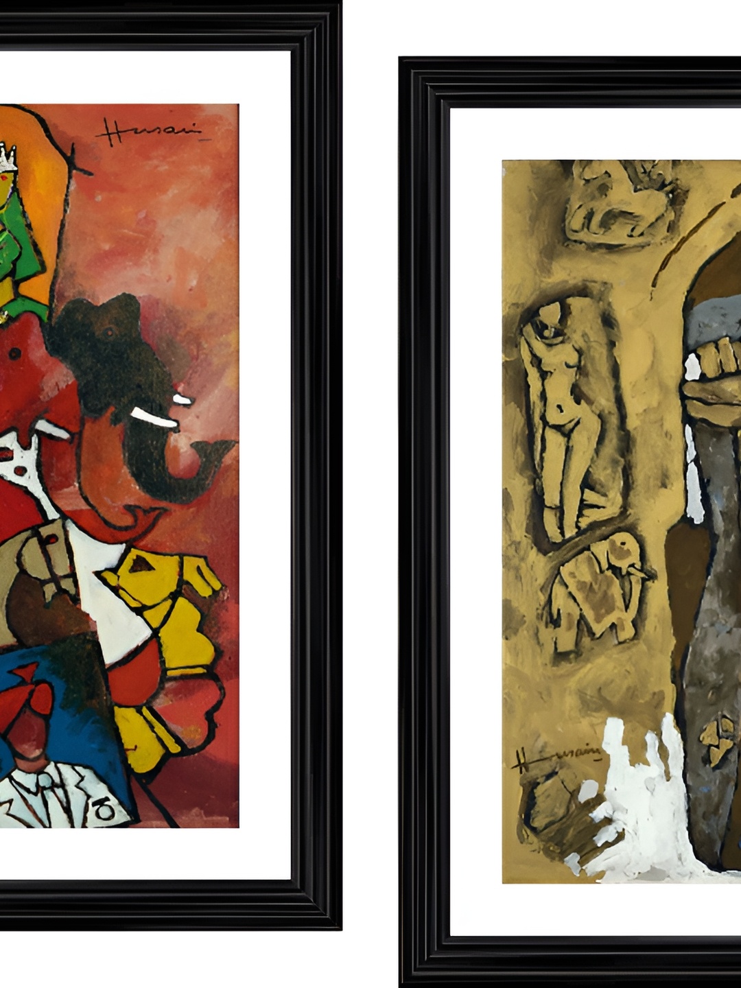 

Adventures India Beige & Red 2 Piece Wood Other Wall Paintings
