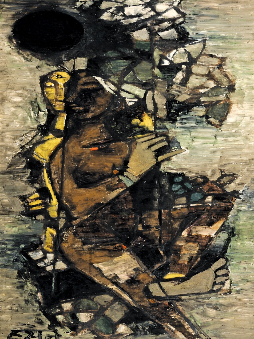 

Adventures India Beige and Black Wooden Printed Wall Painting
