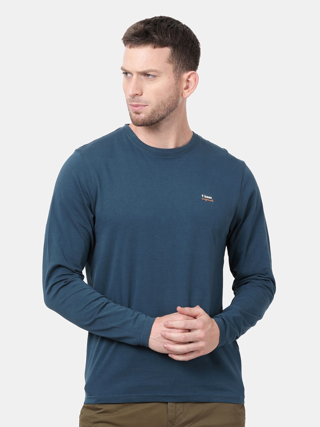 

t-base Long Sleeves Crew Neck T-shirt, Teal