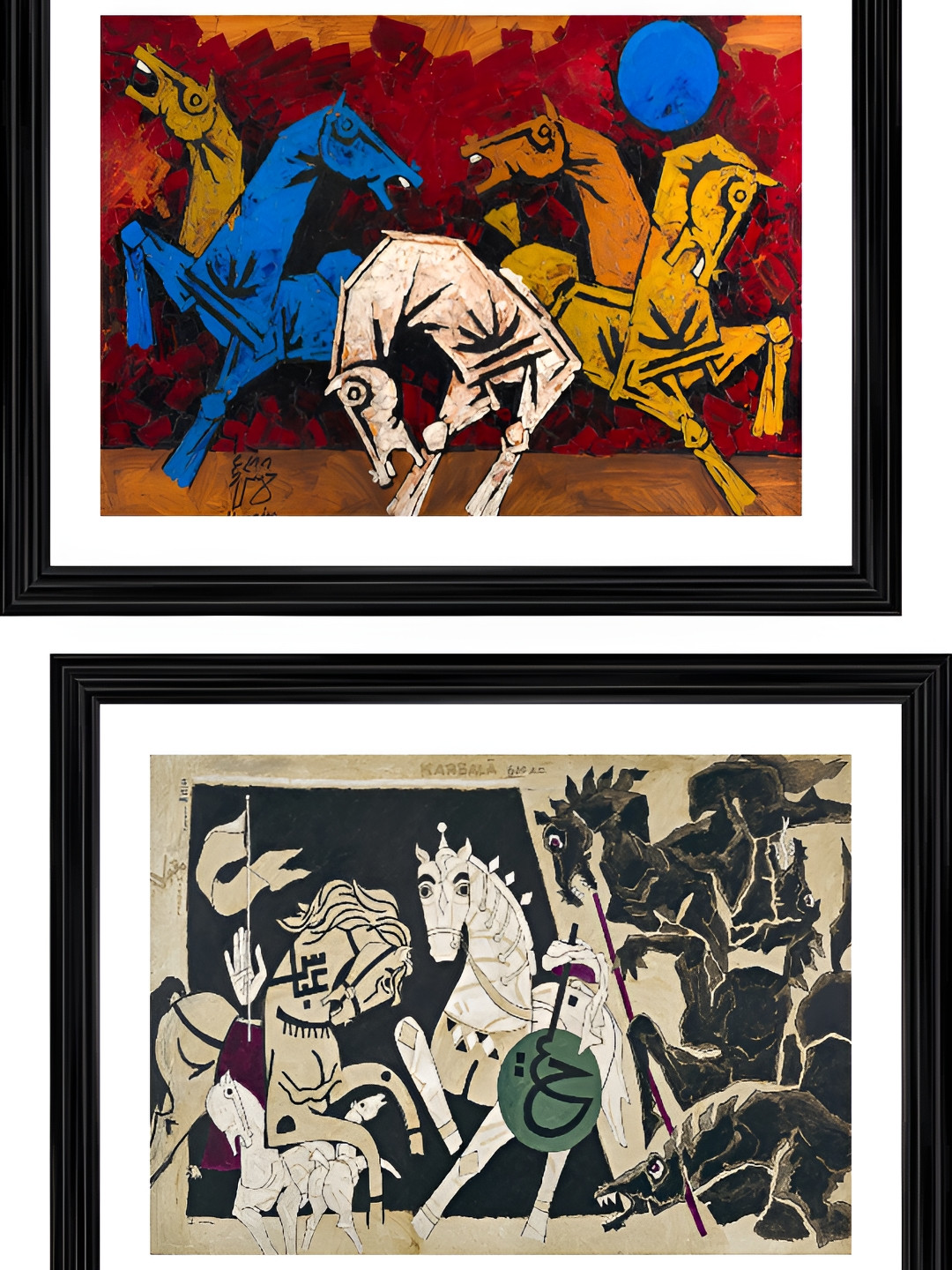 

Adventures India Red & Blue 2 Piece Wood Other Wall Paintings