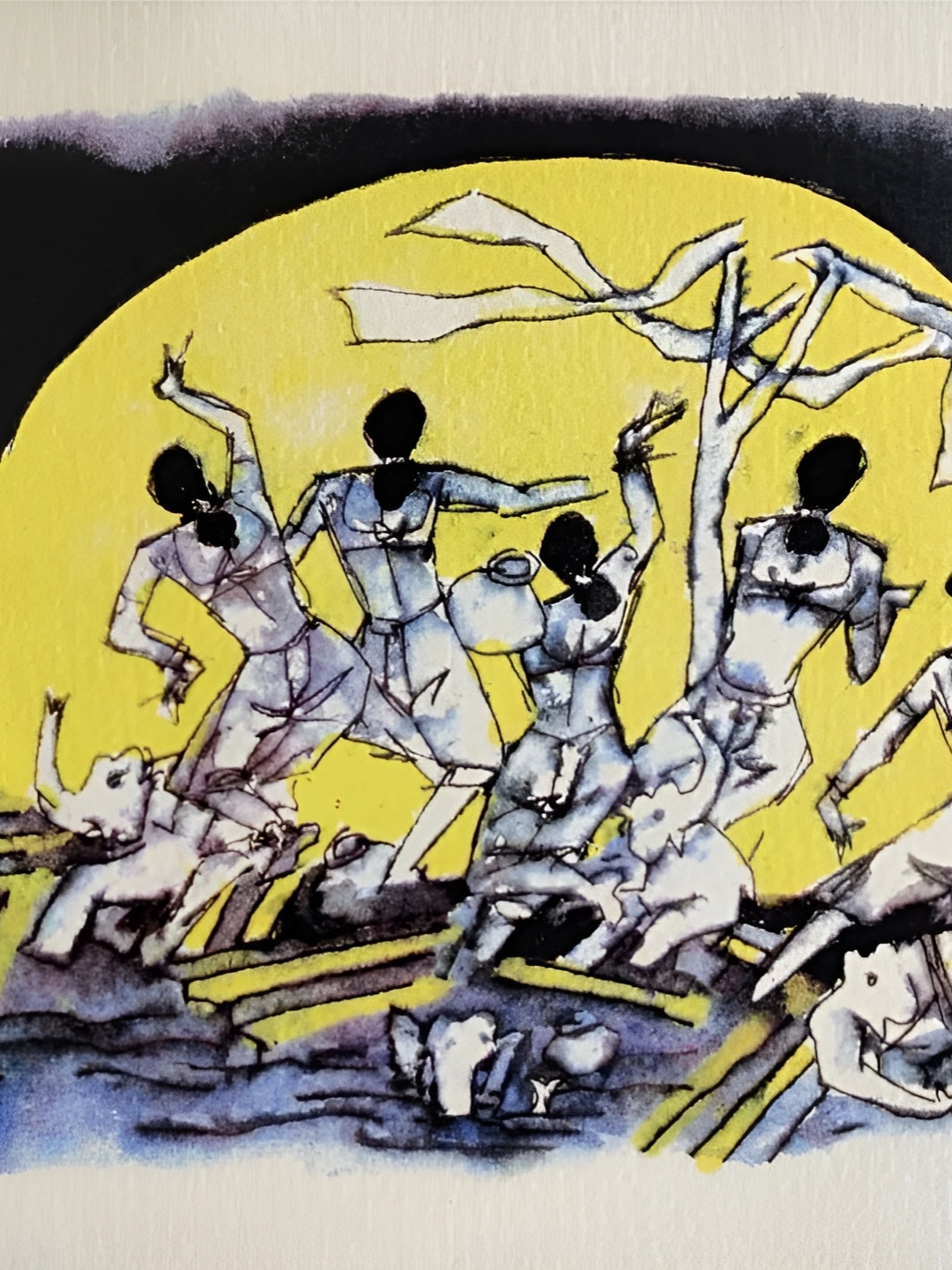 

Adventures India Yellow & White Wooden Painting Wall Art