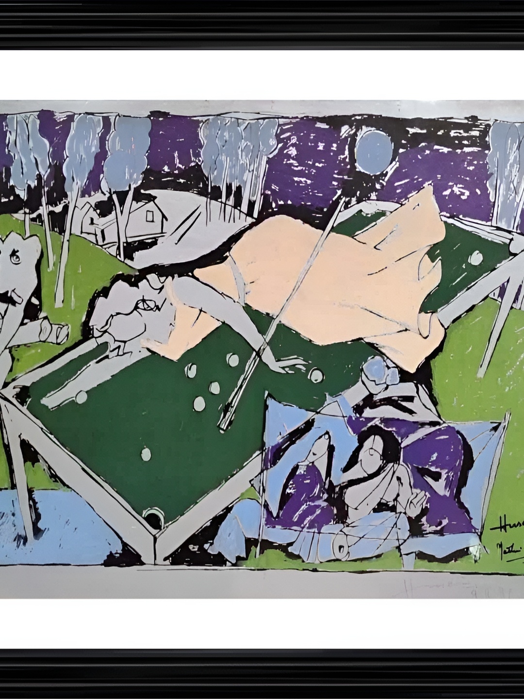 

Adventures India Blue & Green Wooden Painting Wall Art