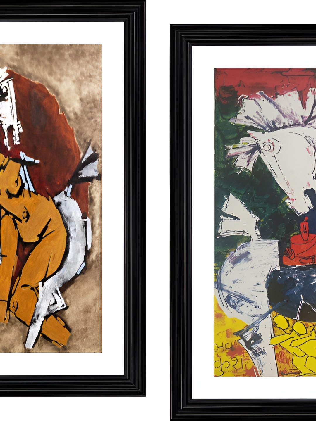

Adventures India Beige & Orange 2 Pieces Wooden Painting Wall Arts