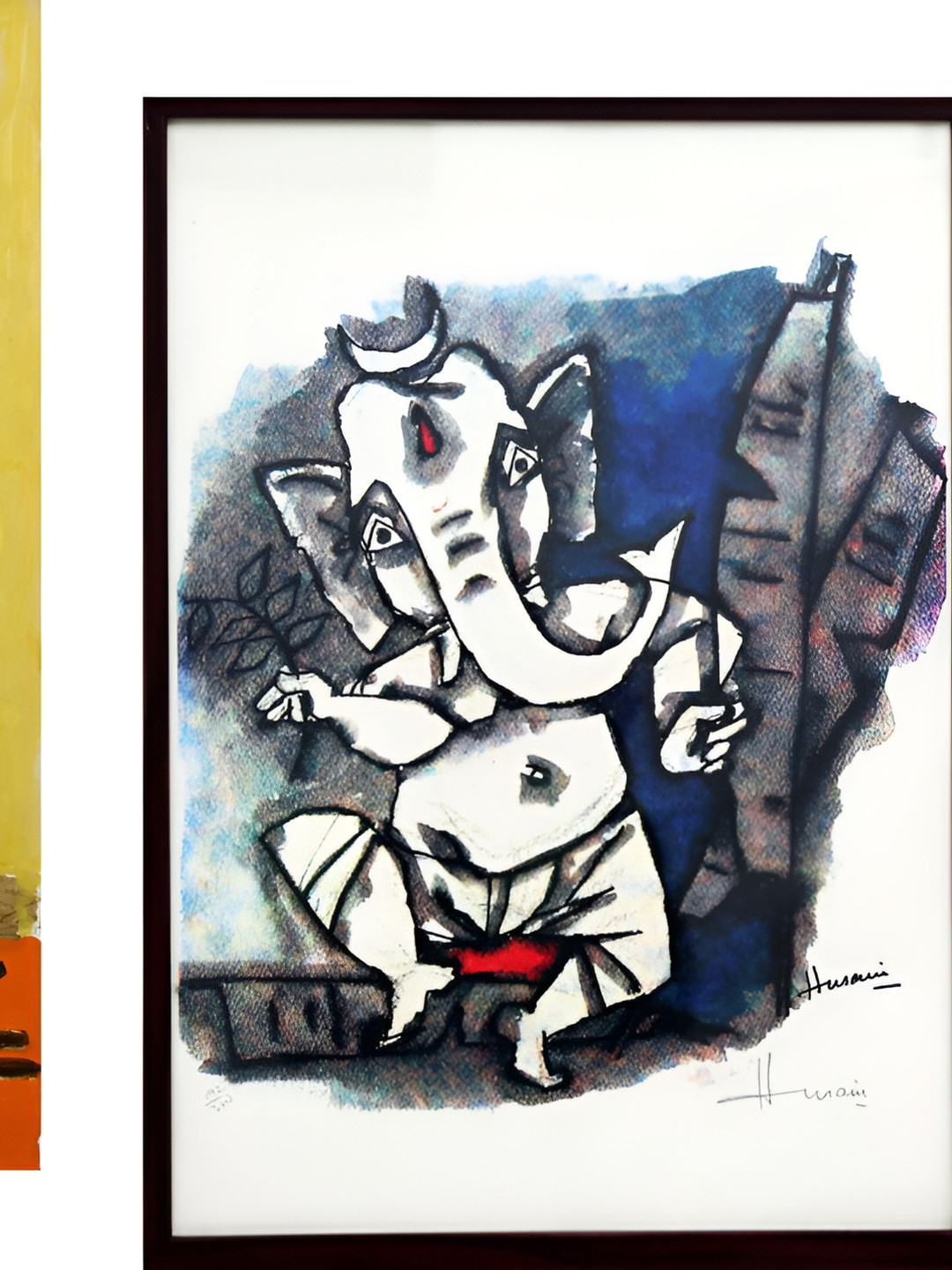 

Adventures India Yellow & White 2 Pieces Wooden Painting Wall Art