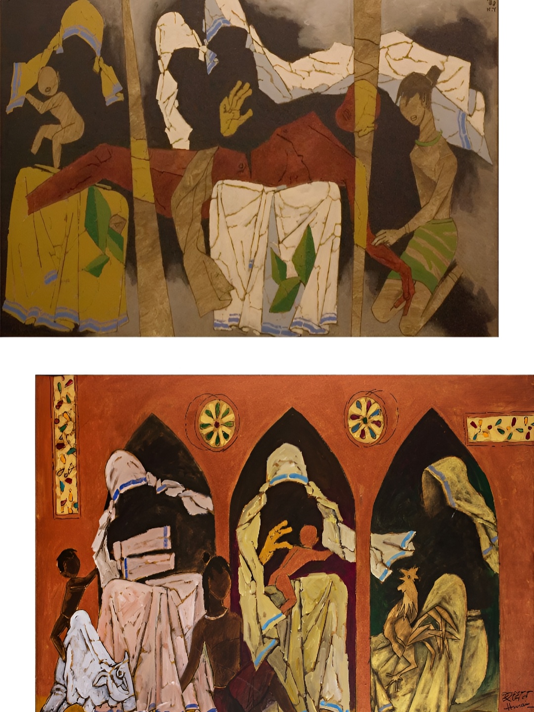 

Adventures India Beige & Orange 2 Piece Wood Other Wall Paintings