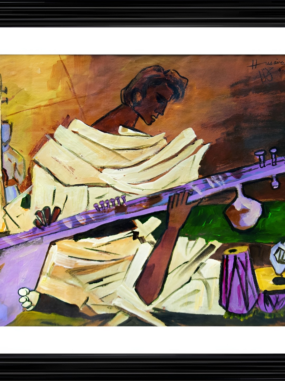 

Adventures India White & Brown Wooden Painting Wall Art